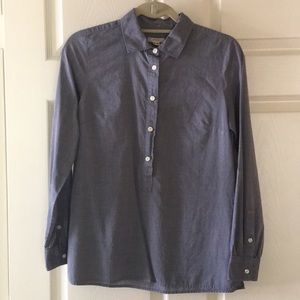 J. Crew chambray popover shirt, XS
